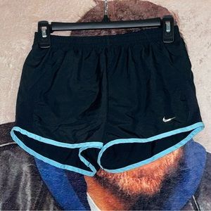 Nike Tempo Running Shorts Black/Blue w/ Liner Size XS